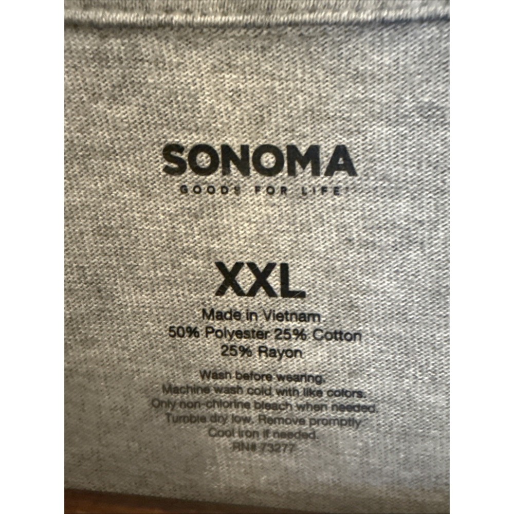 Sonoma Goods For Life Performance Polo Shirt Men's Gray Short Sleeve Rayon Blend - Picture 3 of 7